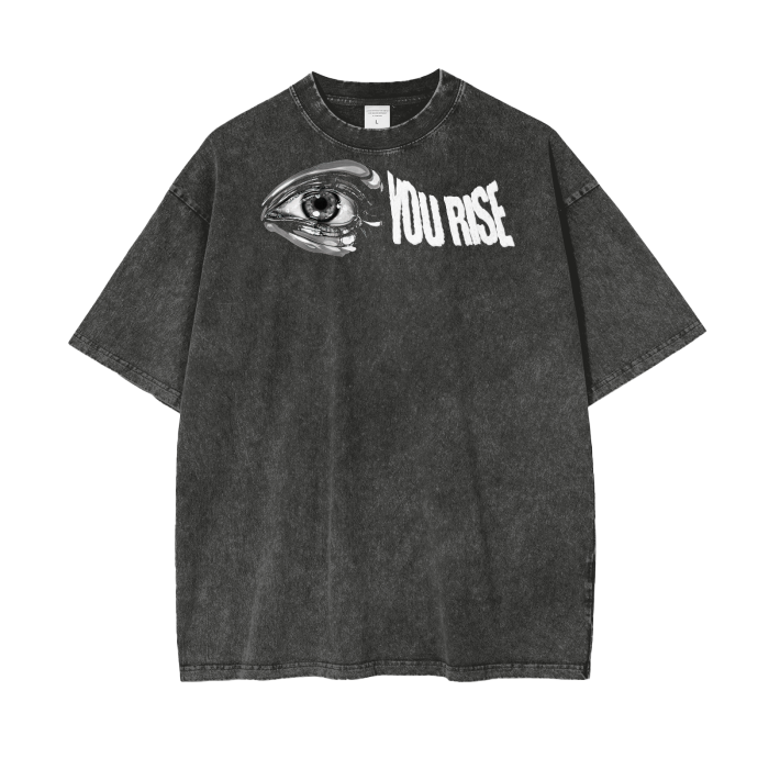 Eyes Acid Wash Oversize Tee