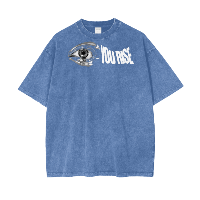 Eyes Acid Wash Oversize Tee