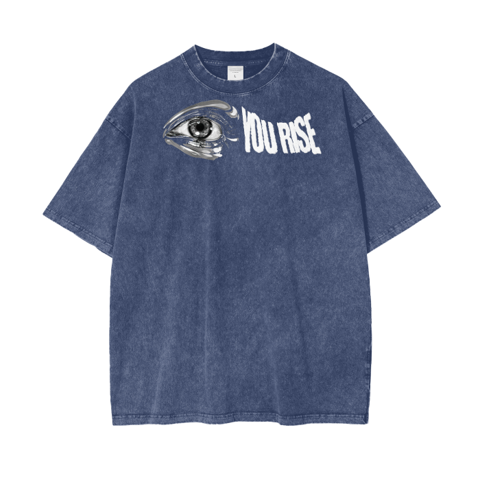 Eyes Acid Wash Oversize Tee