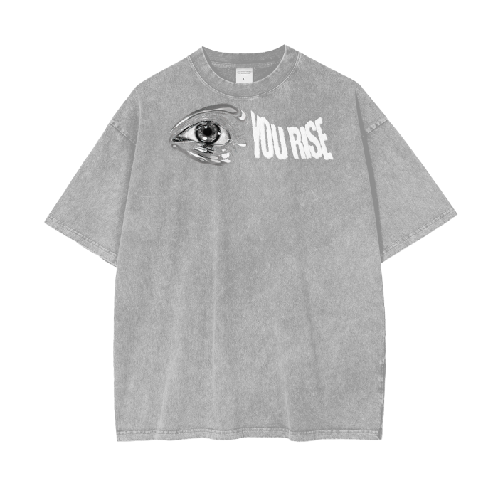 Eyes Acid Wash Oversize Tee