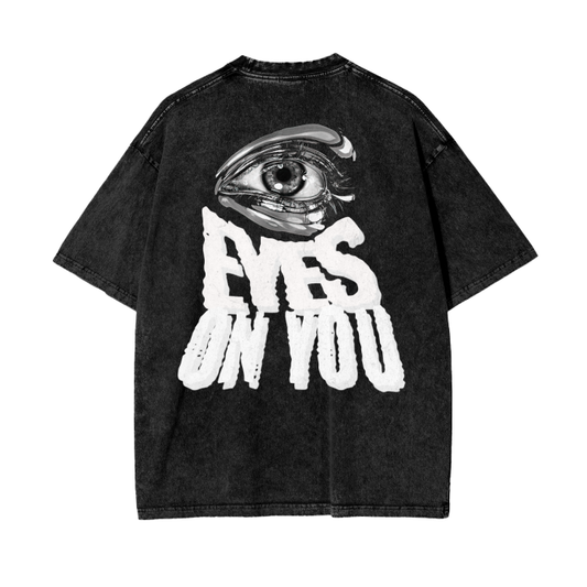 Eyes Acid Wash Oversize Tee