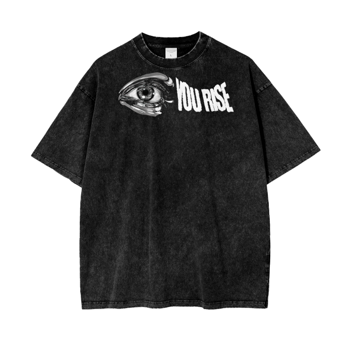 Eyes Acid Wash Oversize Tee